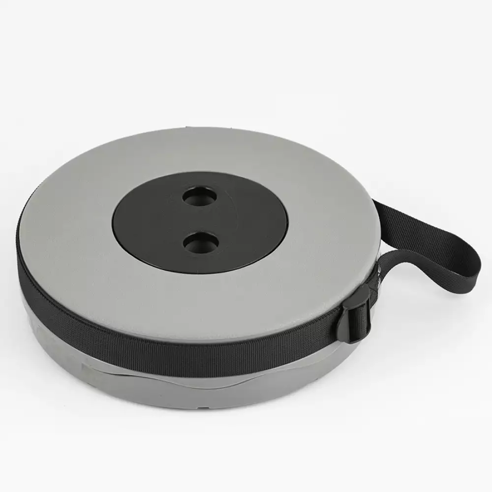 Butaco Plegable Telescópico 45cm Negro/Gris