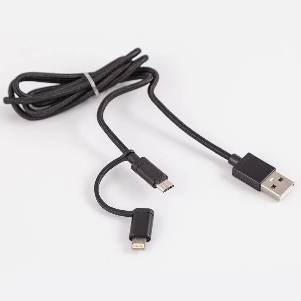 Cable 2En1 Be Mix Compatible Para Iphone Y Micro USB Ht1542