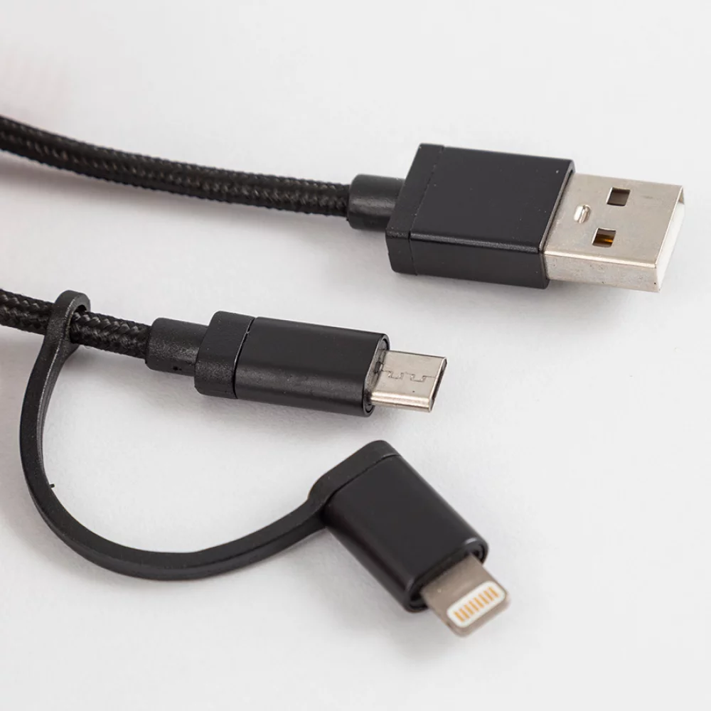 Cable 2En1 Be Mix Compatible Para Iphone Y Micro USB Ht1542
