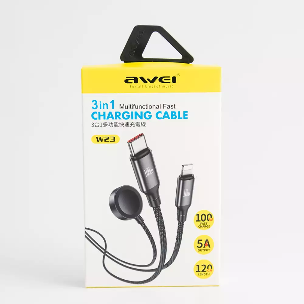 Cable 3En1 Awei Carga Rapida 3A W23