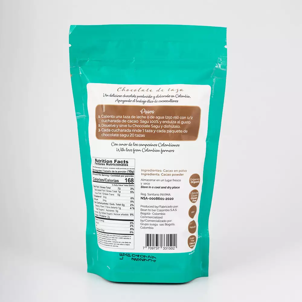 Cacao En Polvo Sagu 200 Gr Cacaopolvo200