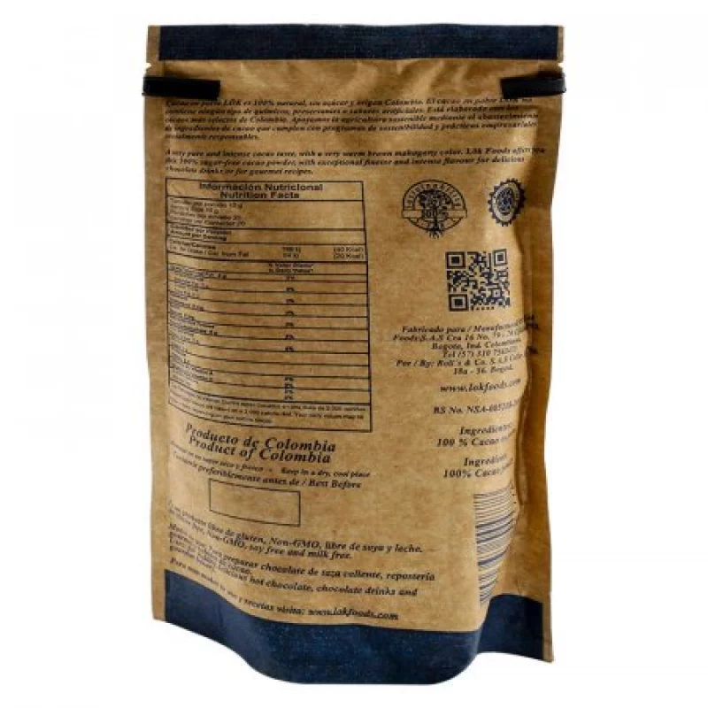 Cacao Polvo Lok 100 Natural 200 Gr 7709367544778