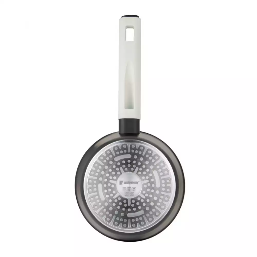 Cacerola Con Tapa Bergner Lines 16 Cm Negro Aluminio Forjado B