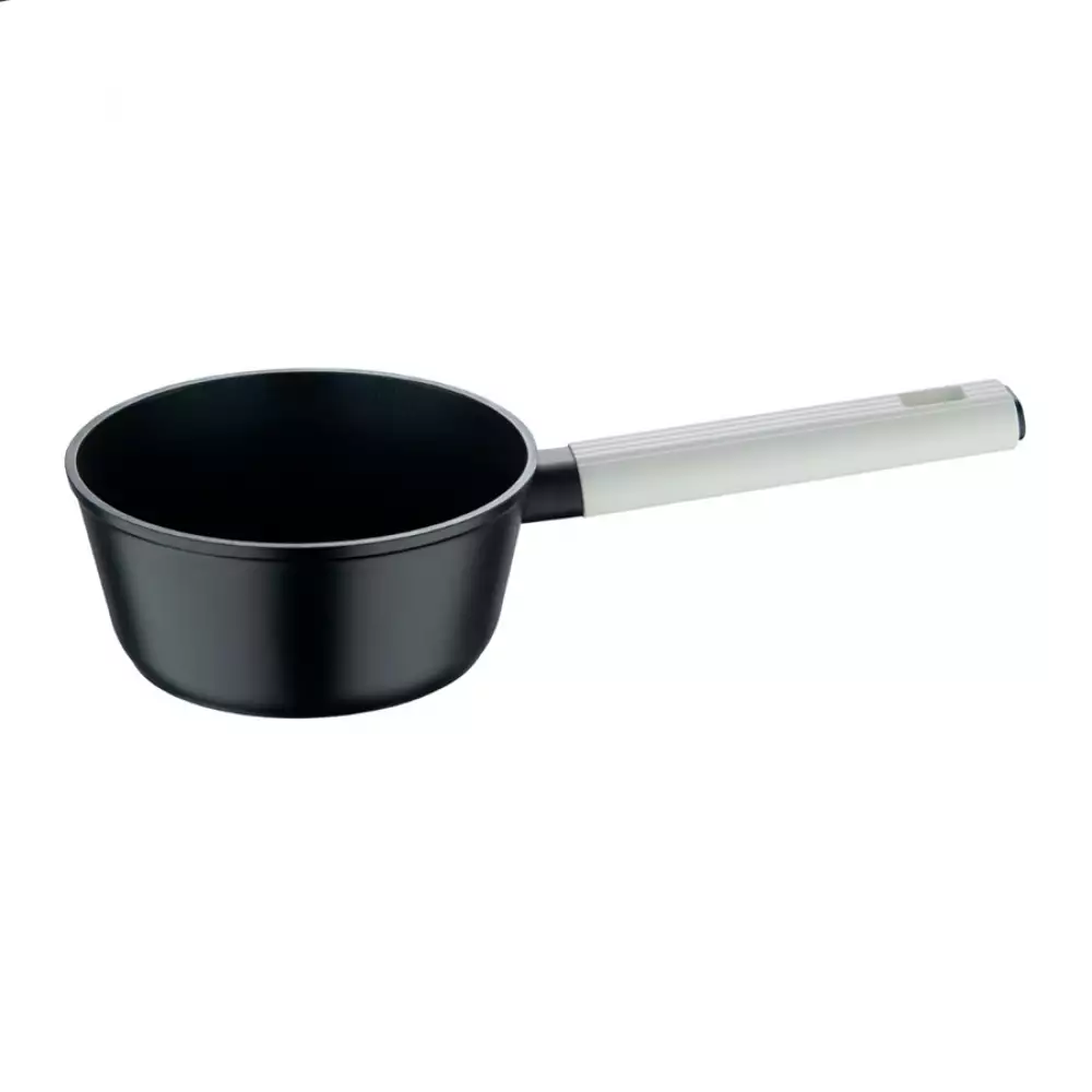 Cacerola Con Tapa Bergner Lines 16 Cm Negro Aluminio Forjado B