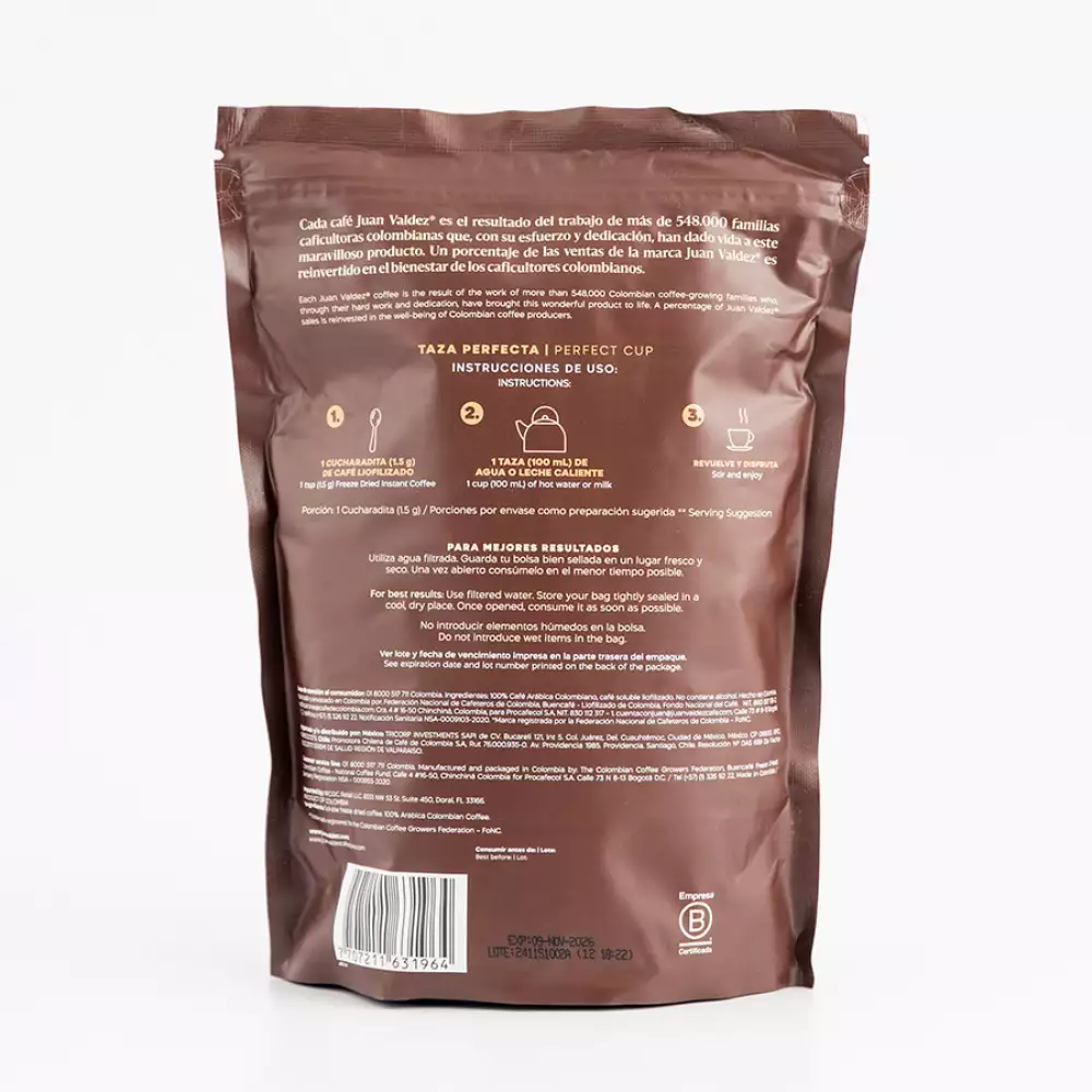 Cafe Juan Valdez Doypack Clasico Liof 250 Gr