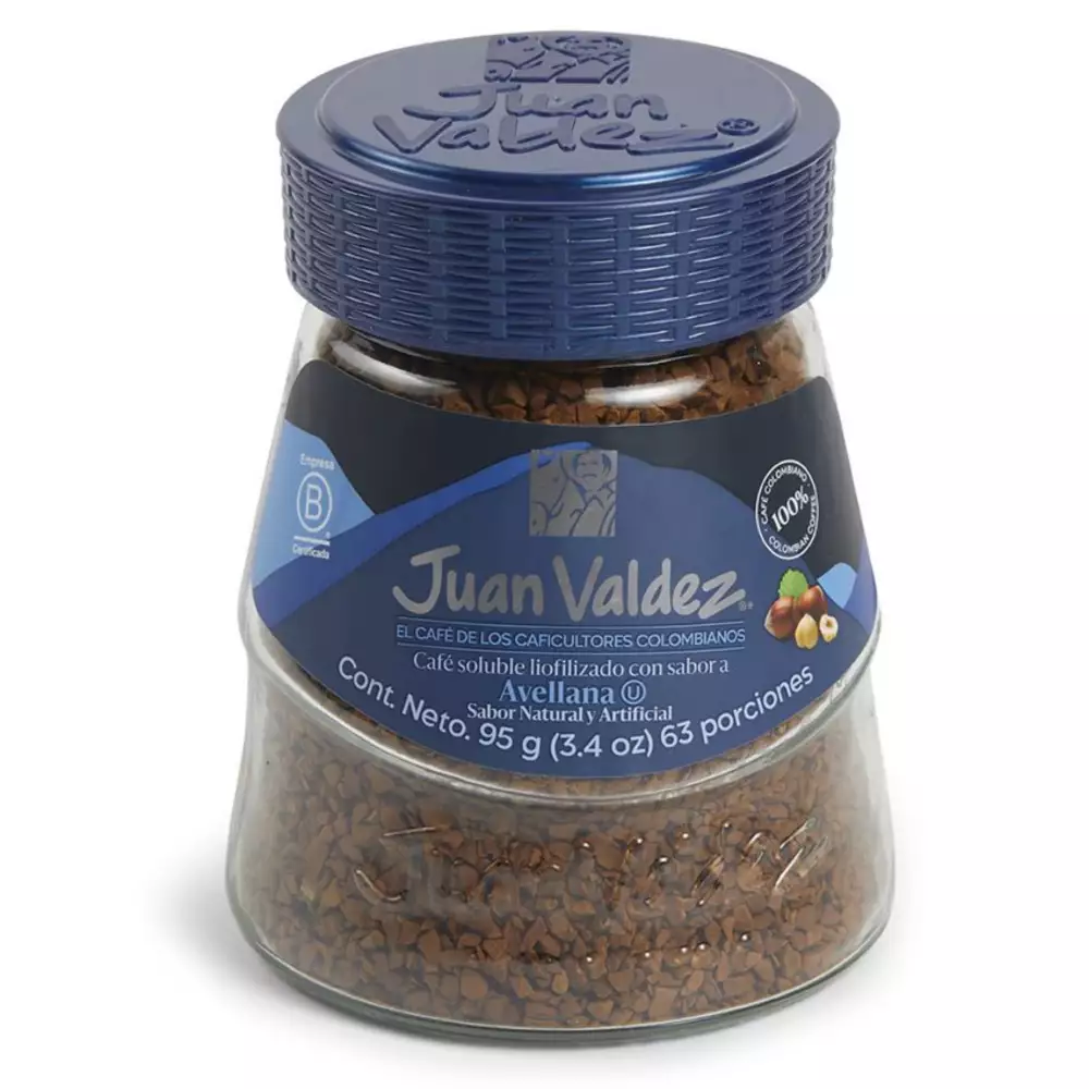 Café lioflizado avellana x 95 gr juan valdez