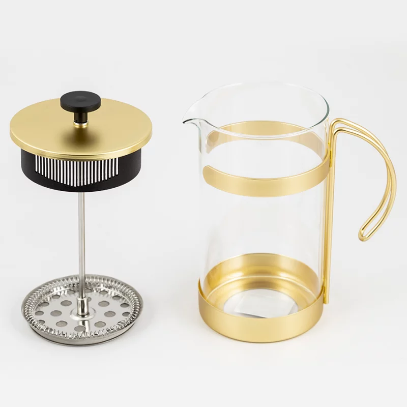 Cafetera Francesa Expressions Dorado 8 Tz Vidrio 1-021-8Gd