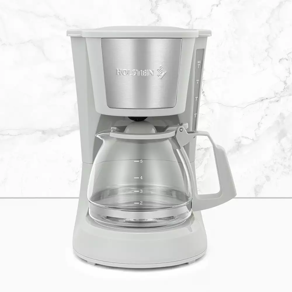 Cafetera Holstein Gris 6 Tz 600 W Acero Inoxidable Vidrio H