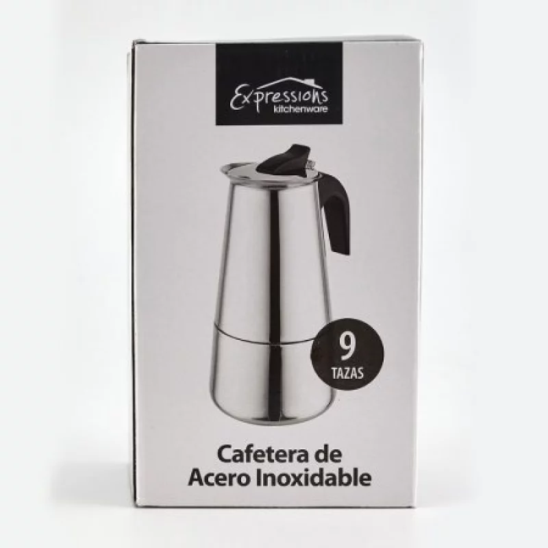 Cafetera Italiana 9 Tazas acero inoxidable espresso Maker