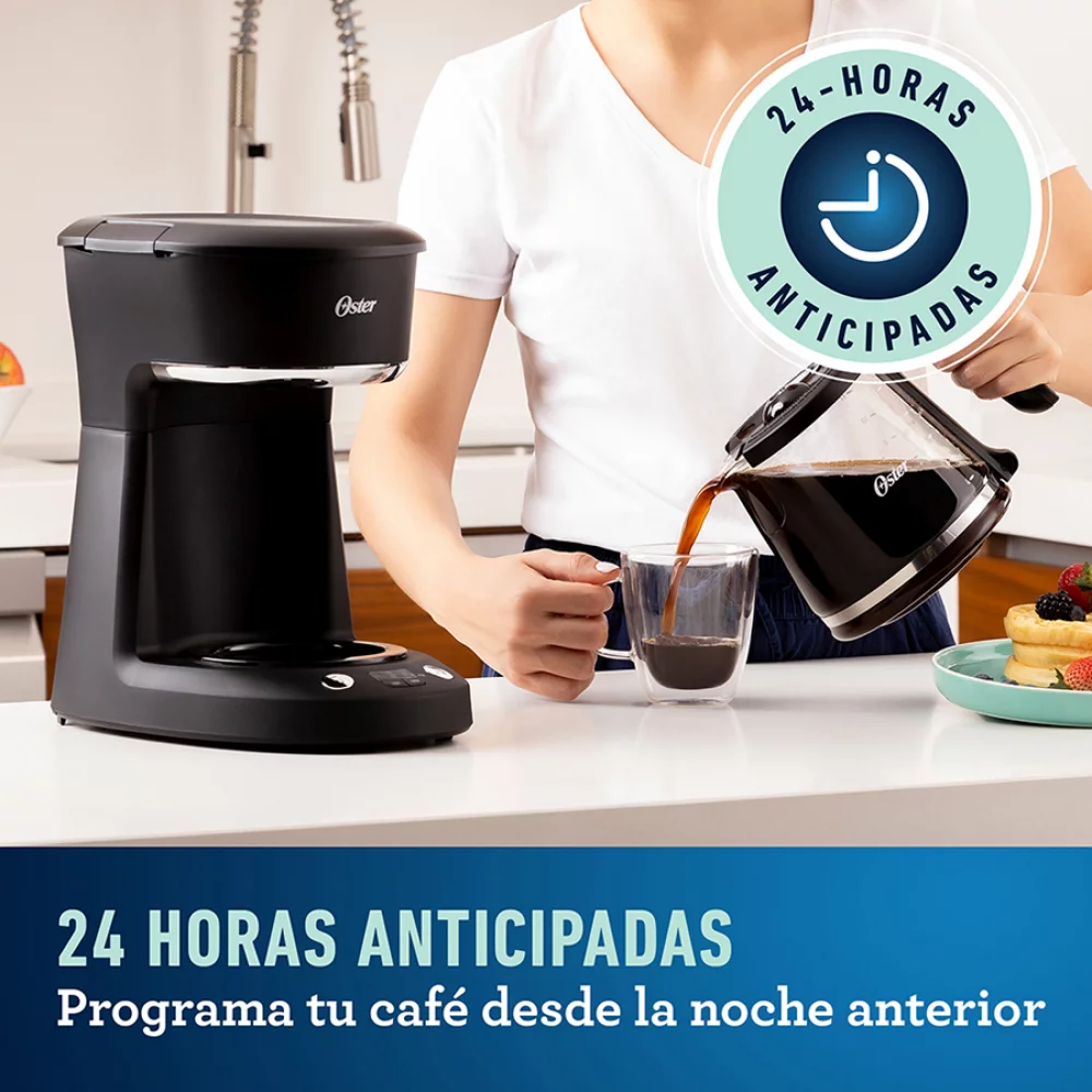 Cafetera Electrica Automatica Negra 12 Tazas