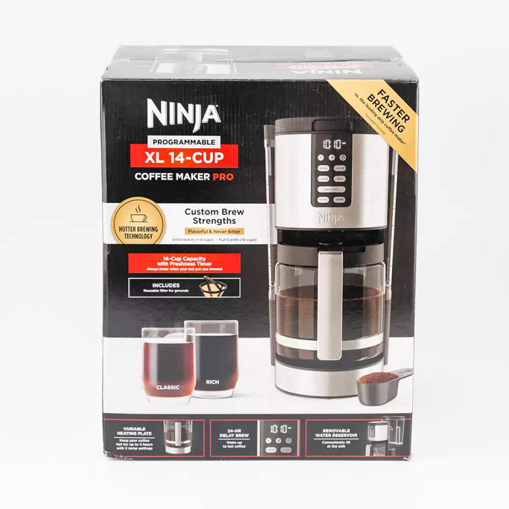 Cafetera Programable Ninja Gris Negro 12 Tz 1100 W Acero Inoxida