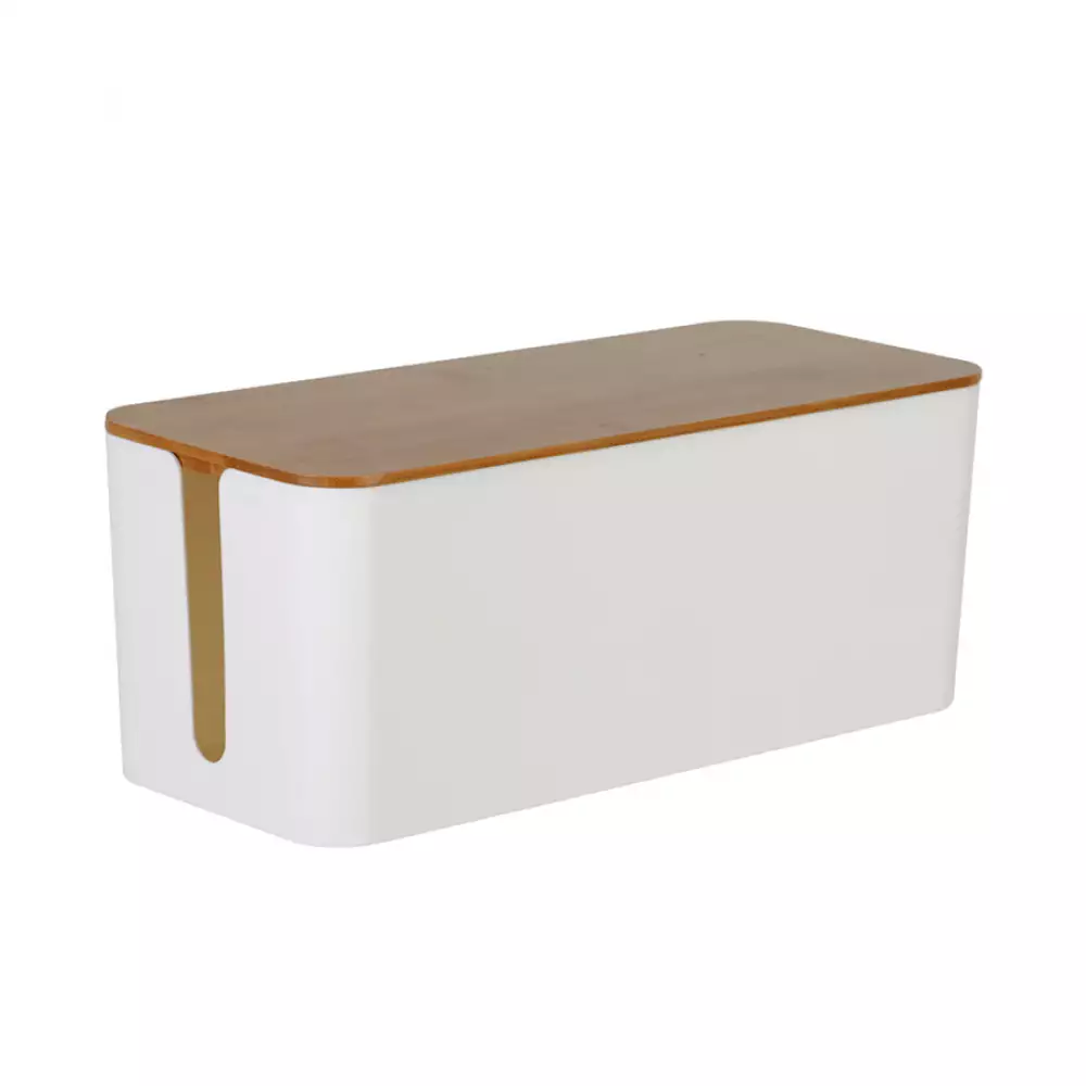 Caja Bamboo 32X13X12Cm Blanco 4 Lt Plastico Tg59552M