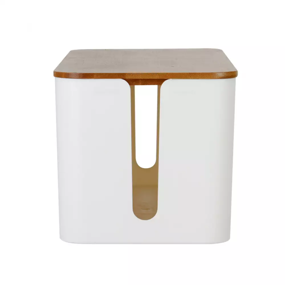 Caja Bamboo 32X13X12Cm Blanco 4 Lt Plastico Tg59552M