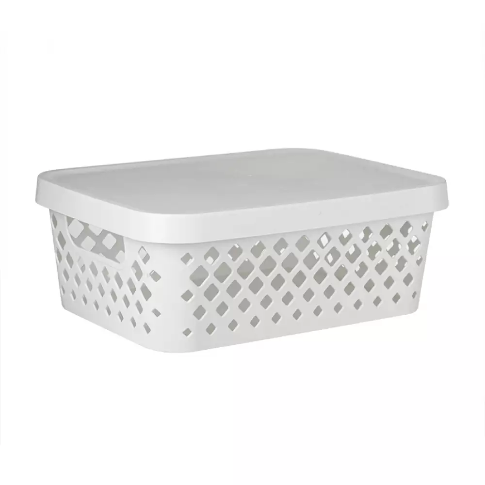 Caja Diamond 36X28X14Cm Blanco 10.5 Lt Plastico Tg515