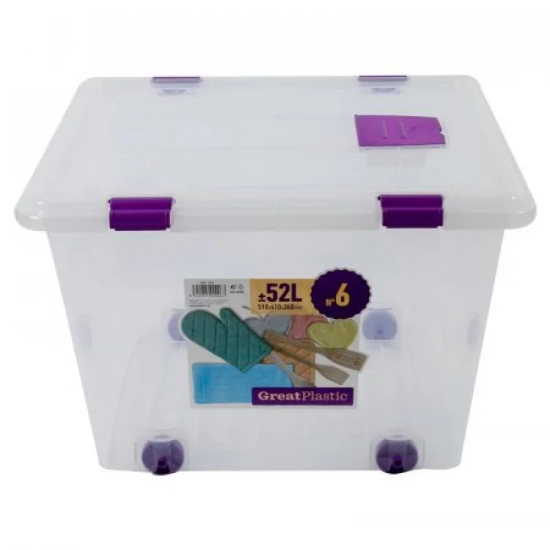 Caja Organizadora Great Plastic 52Lt-Transparente