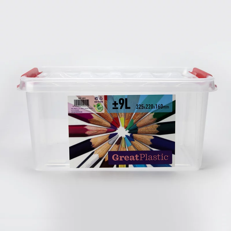 Caja Organizadora Great Plastic Asas Colores Surtidos 9Lt 2001