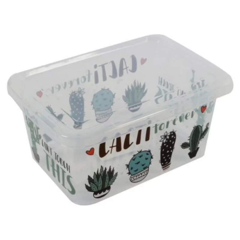 Caja Organizadora Great Plastic Cactus 8Lt-Blanco