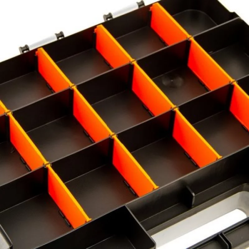 Caja Organizadora Tactix 32 Cm Negro Con Naranja