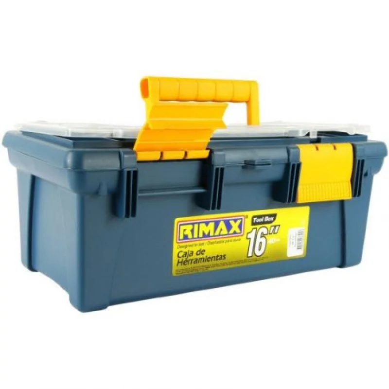 Caja Rimax 3390 16" Panal Organizador Amarillo Azul Transparente