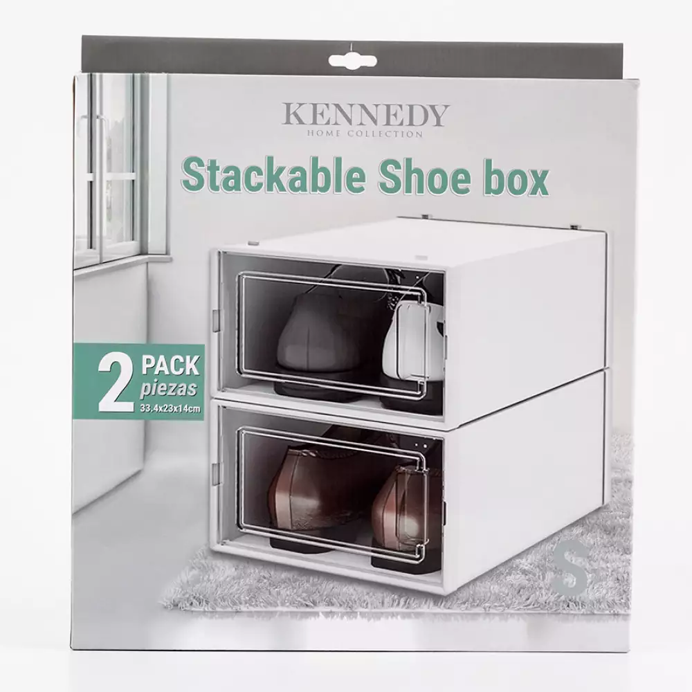 Caja zapatos 2 compartimentos Clarity - Orden en casa