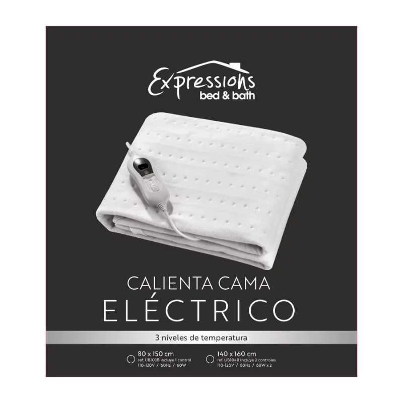 Calientacama Eléctrico Expressions Ub103B 150X80Cm Blanco