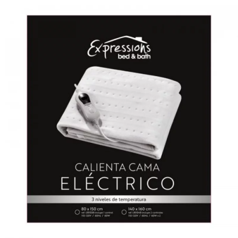 Calientacama Eléctrico Expressions Ub104B 160X140Cm Blanco