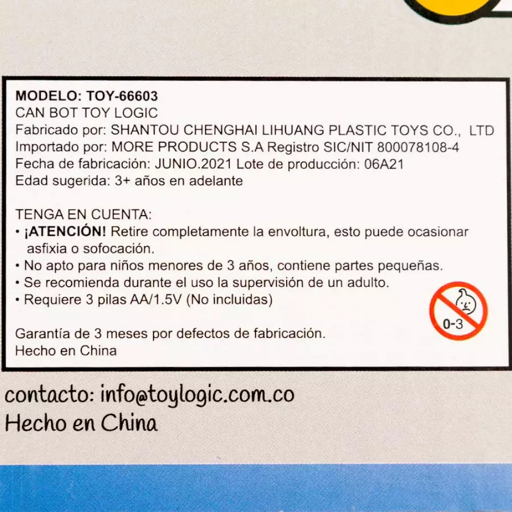 Can Bot Toy Logic Blanco Toy-66603