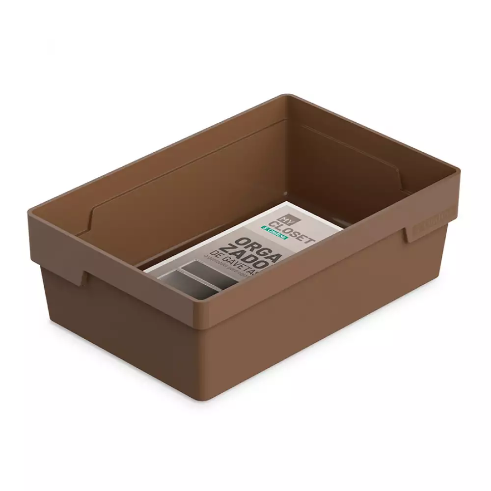 Canasta Ordene My Closet 18X24X30Cm Cafe Plastico Or70130                                 