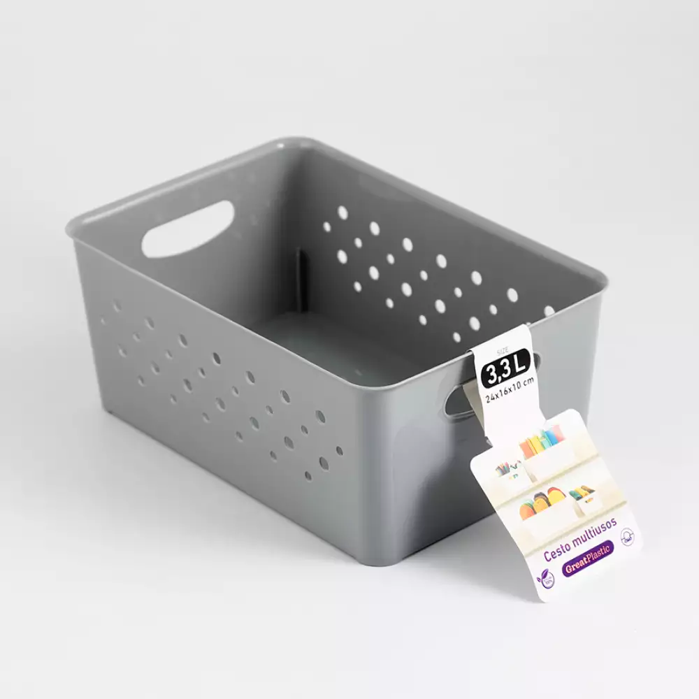 Canastas Great Plastic 20X48X32Cm 2 Ud