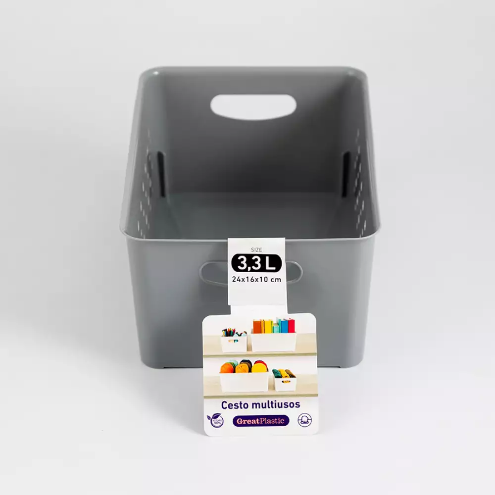 Canastas Great Plastic 20X48X32Cm 2 Ud