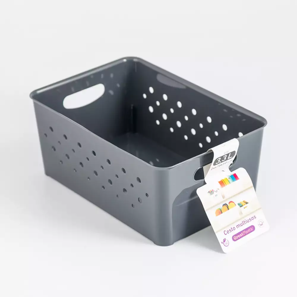 Canastas Great Plastic 23X38X54Cm 2 Ud