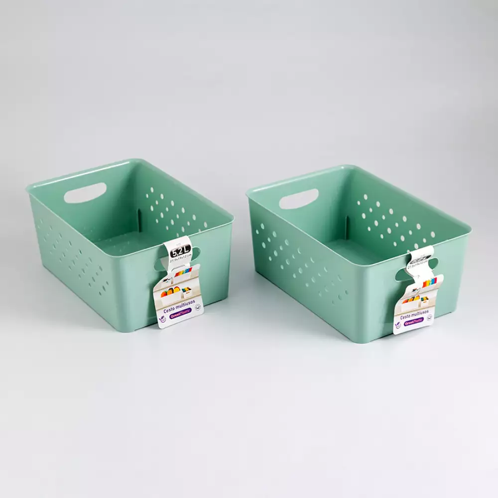 Canastas Great Plastic 30 28X66X51Cm 2 Ud