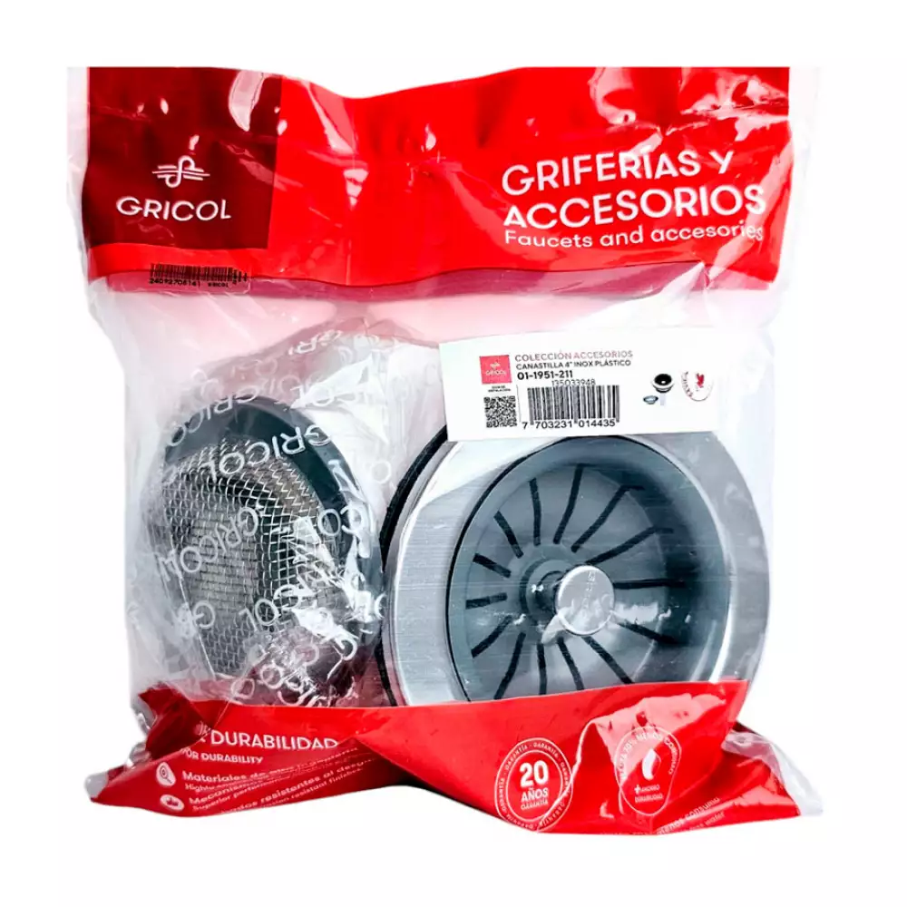 Canastilla Gricol Inox Mas Filtro 4 In 01-1951-211