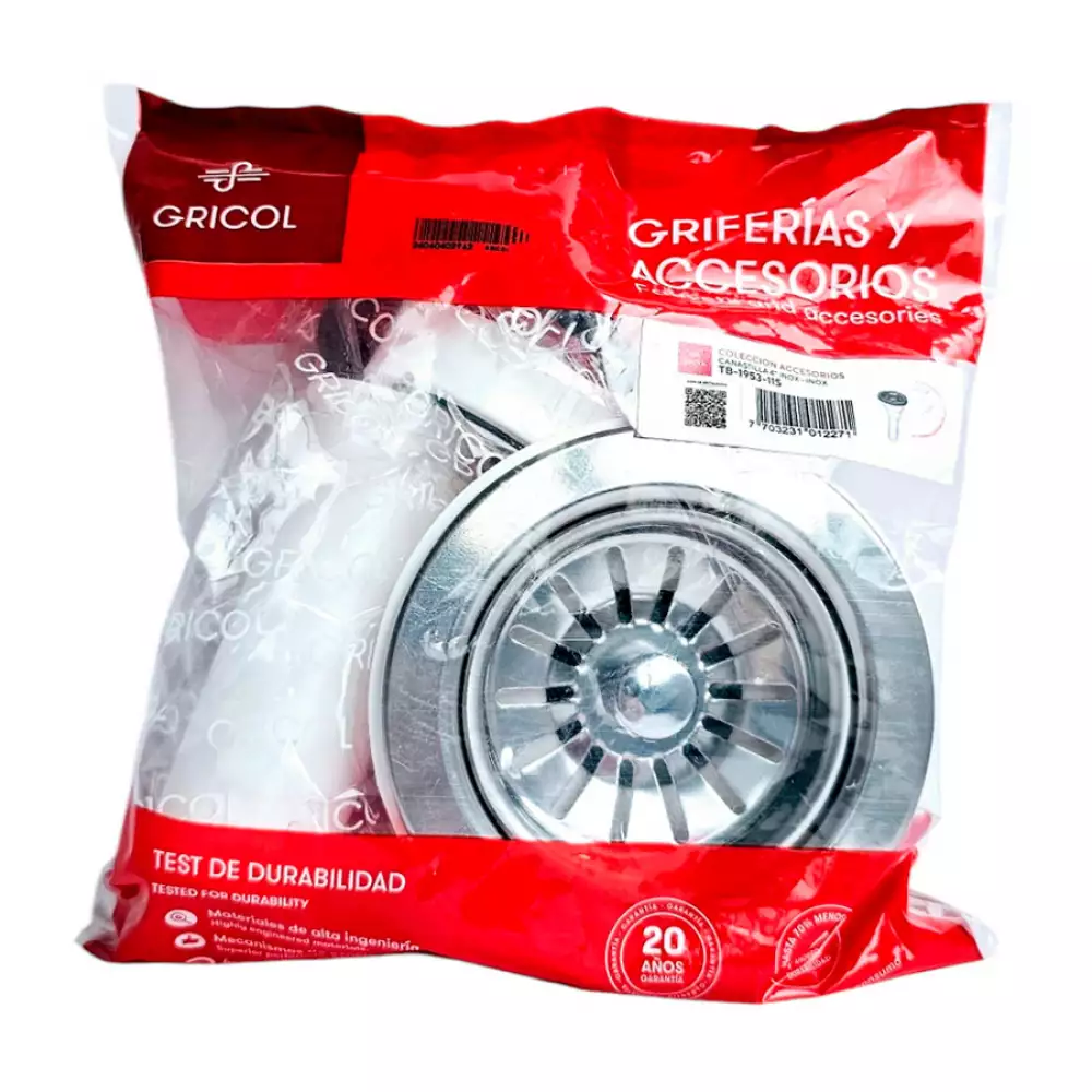 Canastilla Gricol Inox Tipo Italiana 4 In Tb-1953-11S