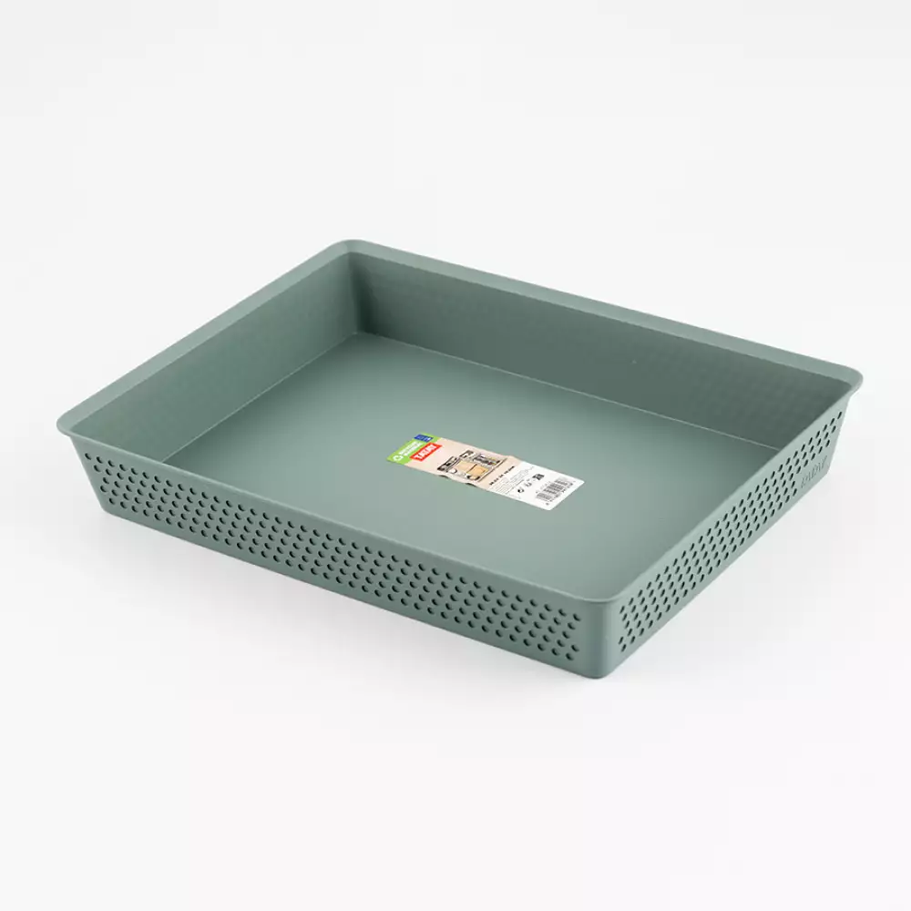 Canastilla Tatay 26X6X35Cm Verde Plastico 7013407