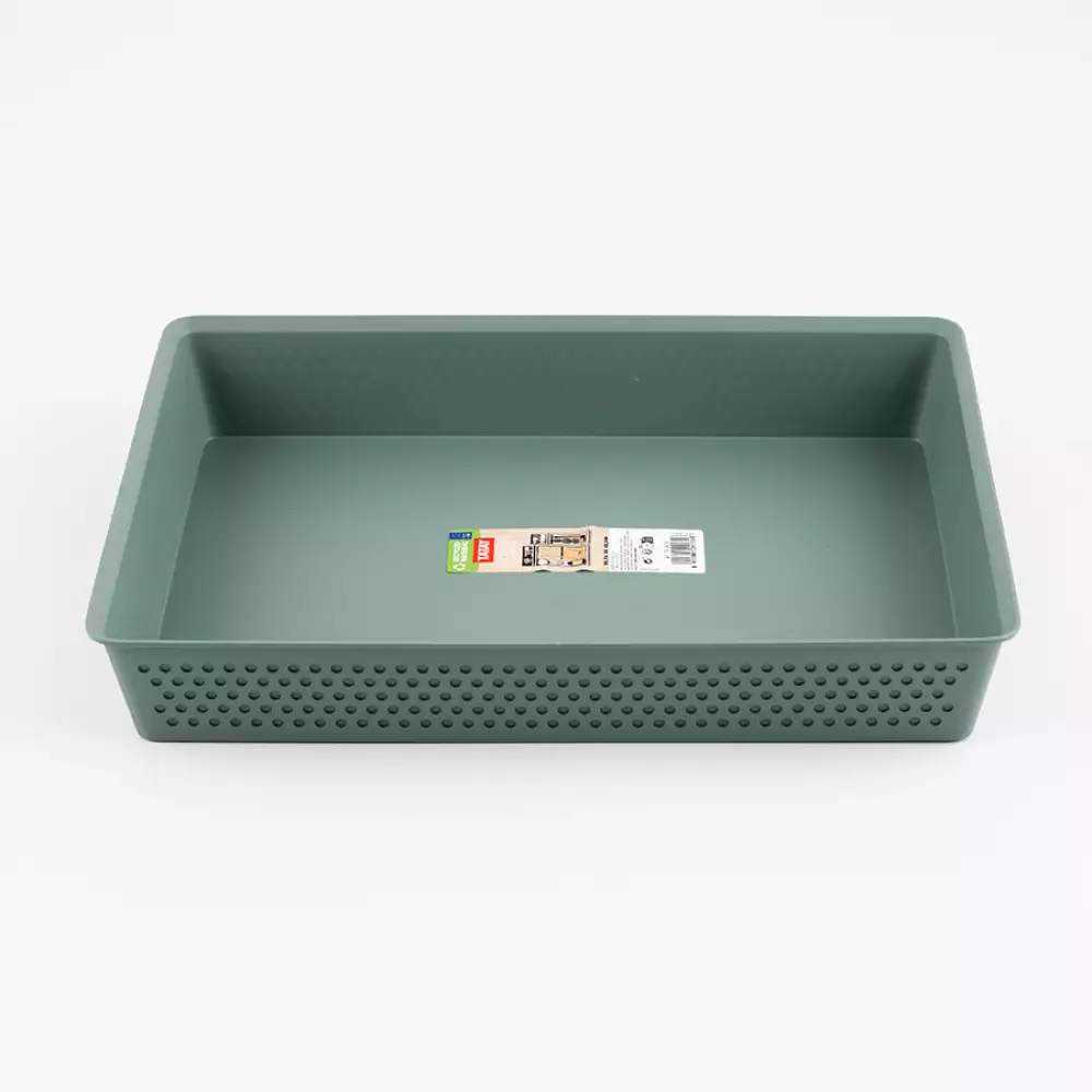 Canastilla Tatay 26X6X35Cm Verde Plastico 7013407