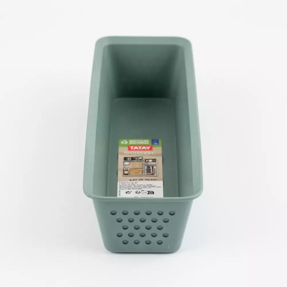 Canastilla Tatay 8X6X26Cm Verde Plastico 7013707