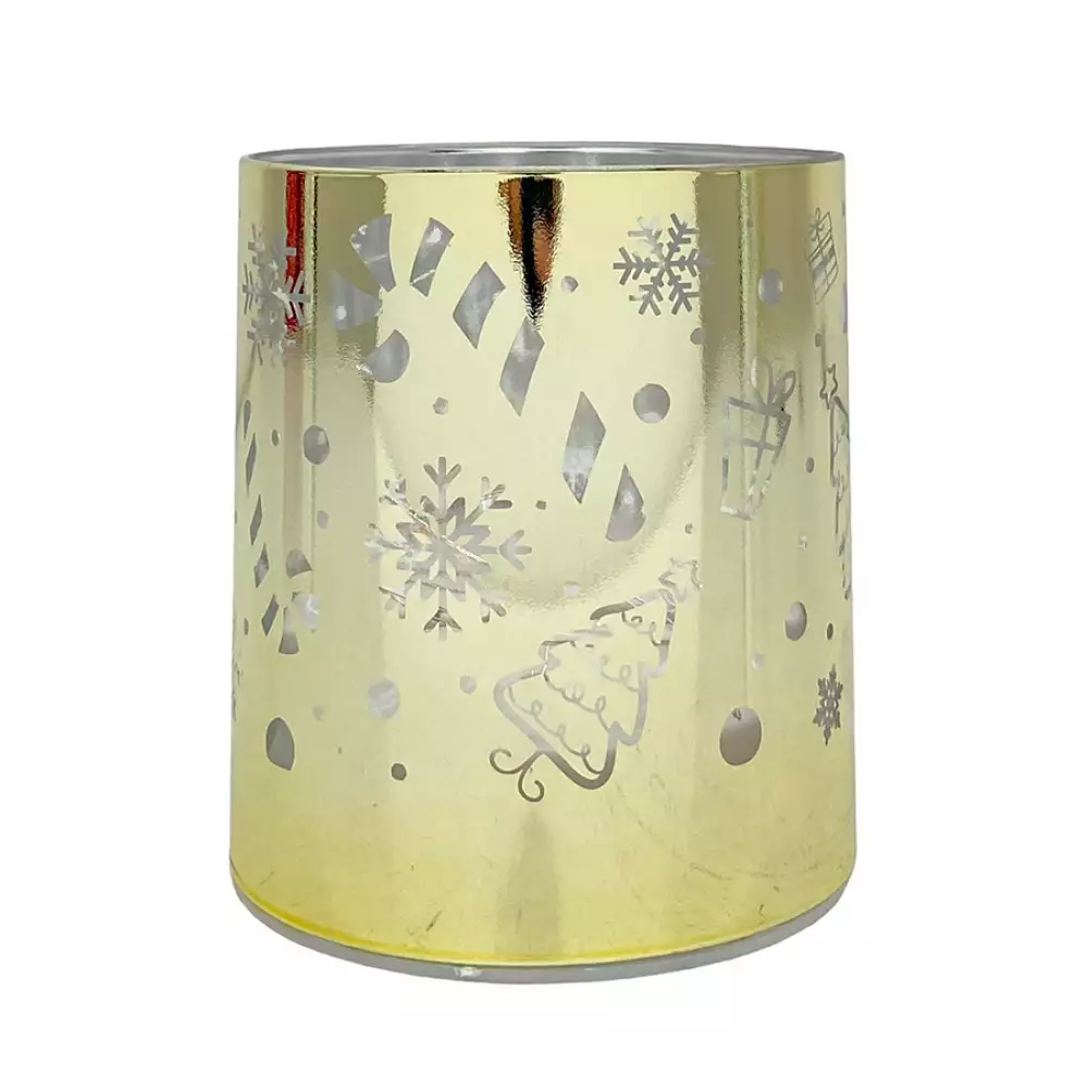 Candelabro navideño Santini 9X10Cm dorado 1