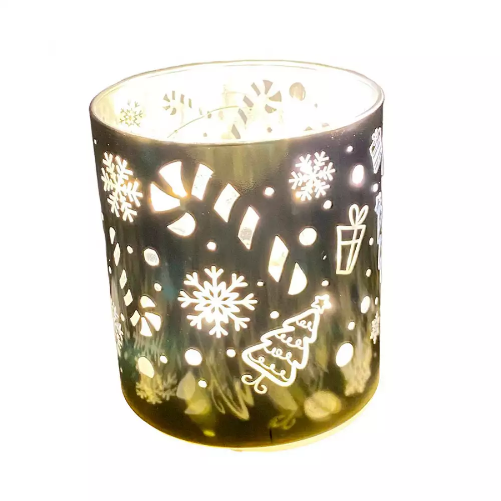 Candelabro navideño Santini 9X10Cm dorado 1