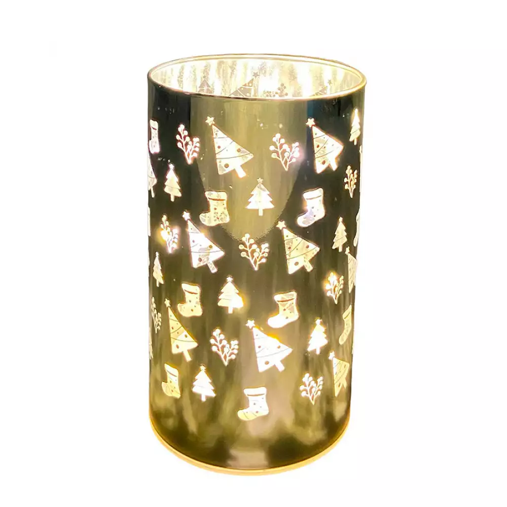 Candelabro navideño Santini 9X15Cm Dorado