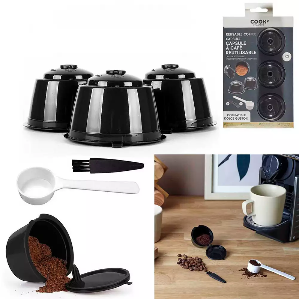 Capsulas Cook Concept Setx3 Plasticas Reusables Para Dolce Gusto K