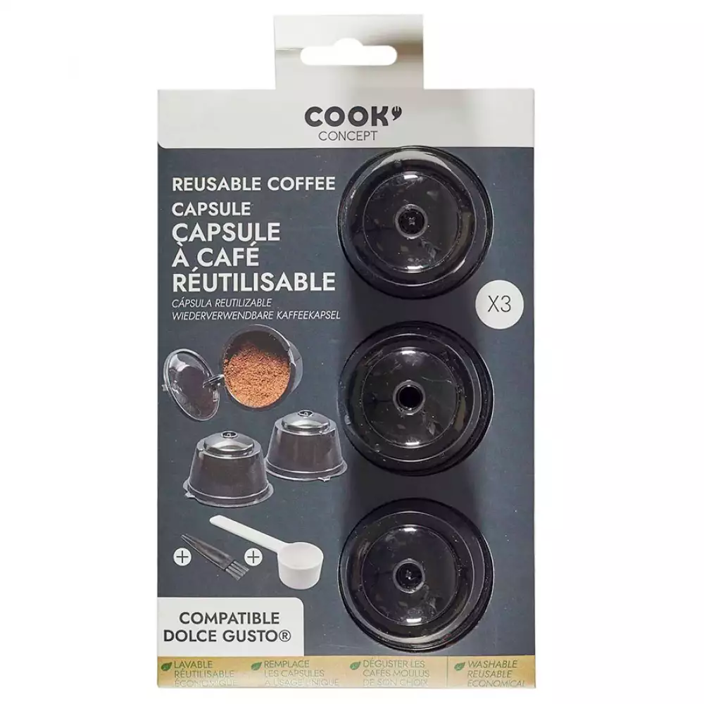 Capsulas Cook Concept Setx3 Plasticas Reusables Para Dolce Gusto K