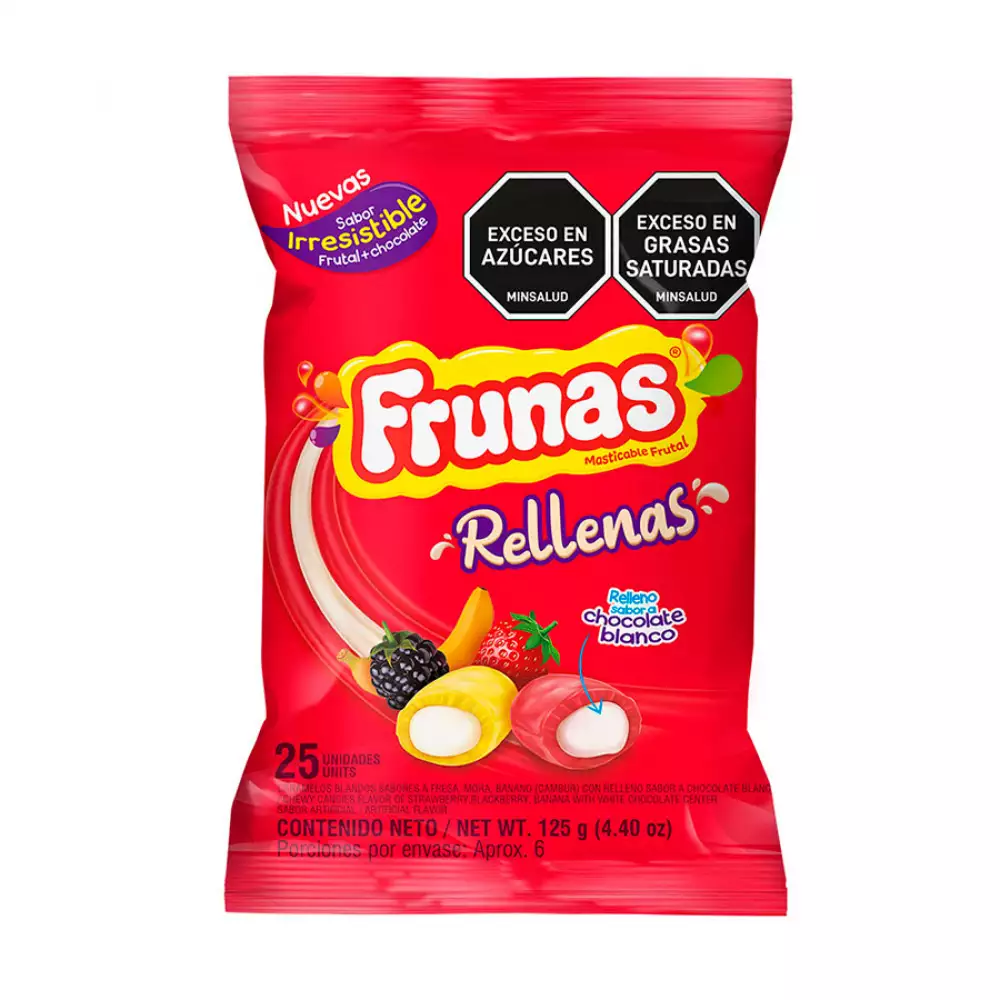 Caramelo Frunas Rellenas 125 Gr Chocolate 07848