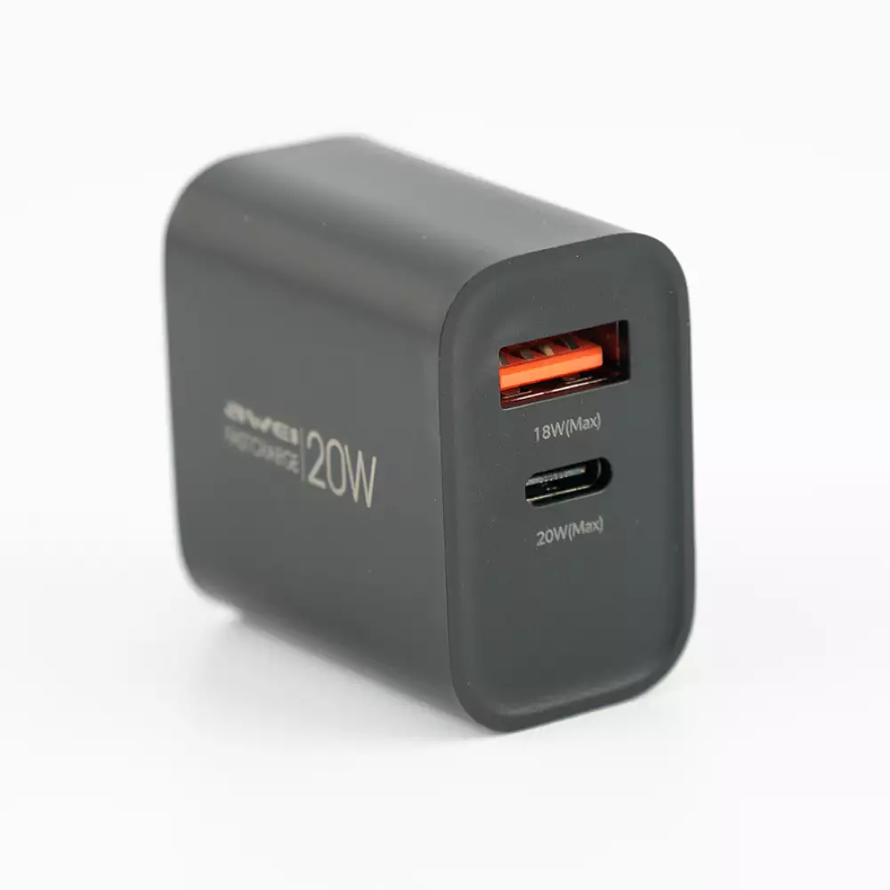 Cargador Dual Awei Carga Rapida 20 W 9D60-Us