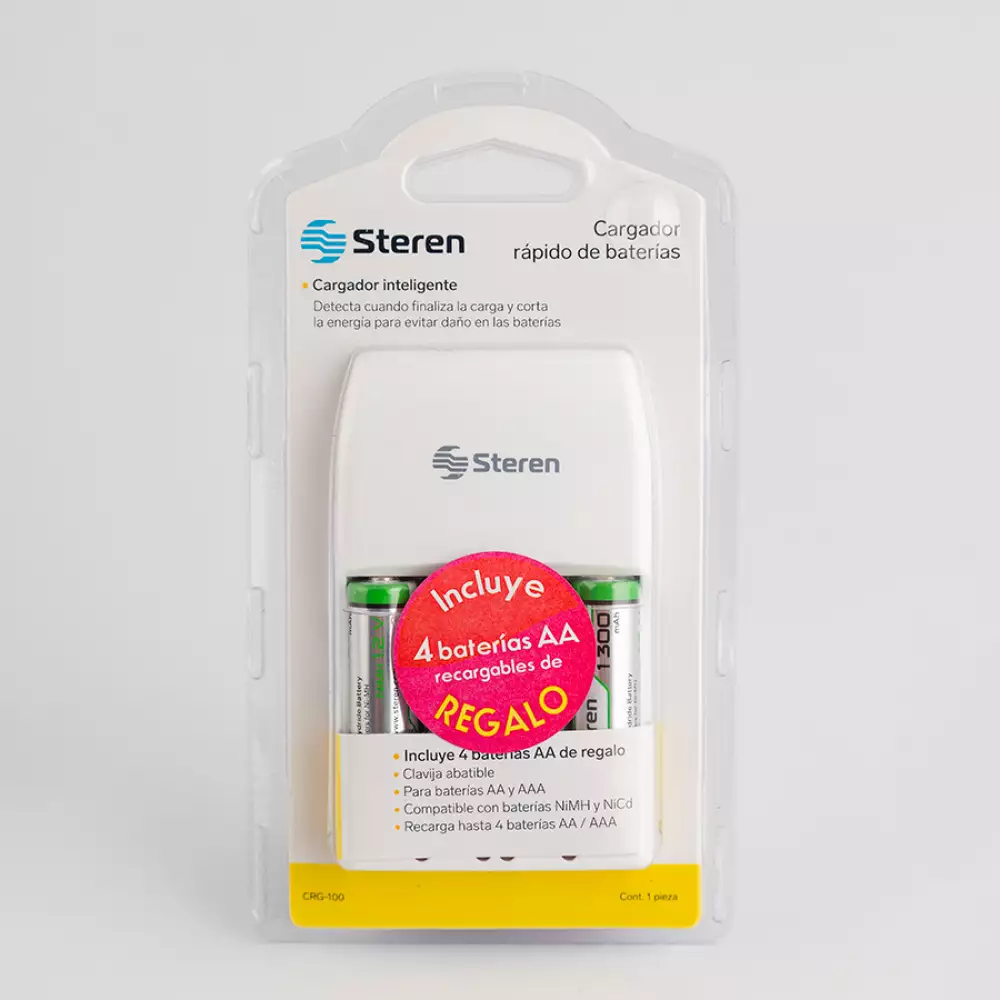 Cargador Steren Baterias Aa Y Aaa 1 V Crg-100