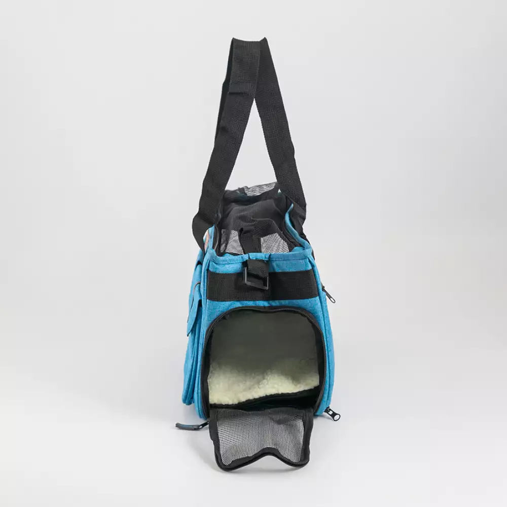Cargador Vida De Perro Tipo Mochila 40X20X24Cm Azul Poliester Vdp