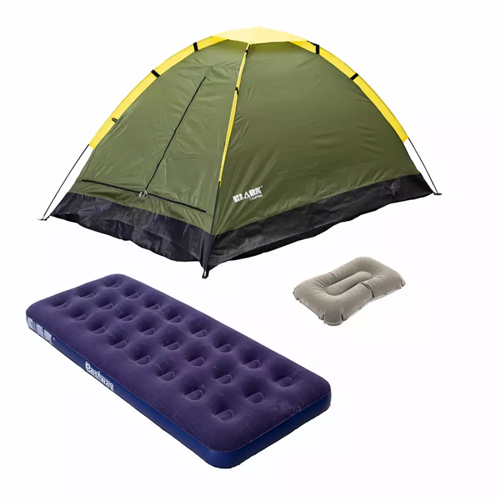Carpa 2 Personas + Colchón Twin + Almohada