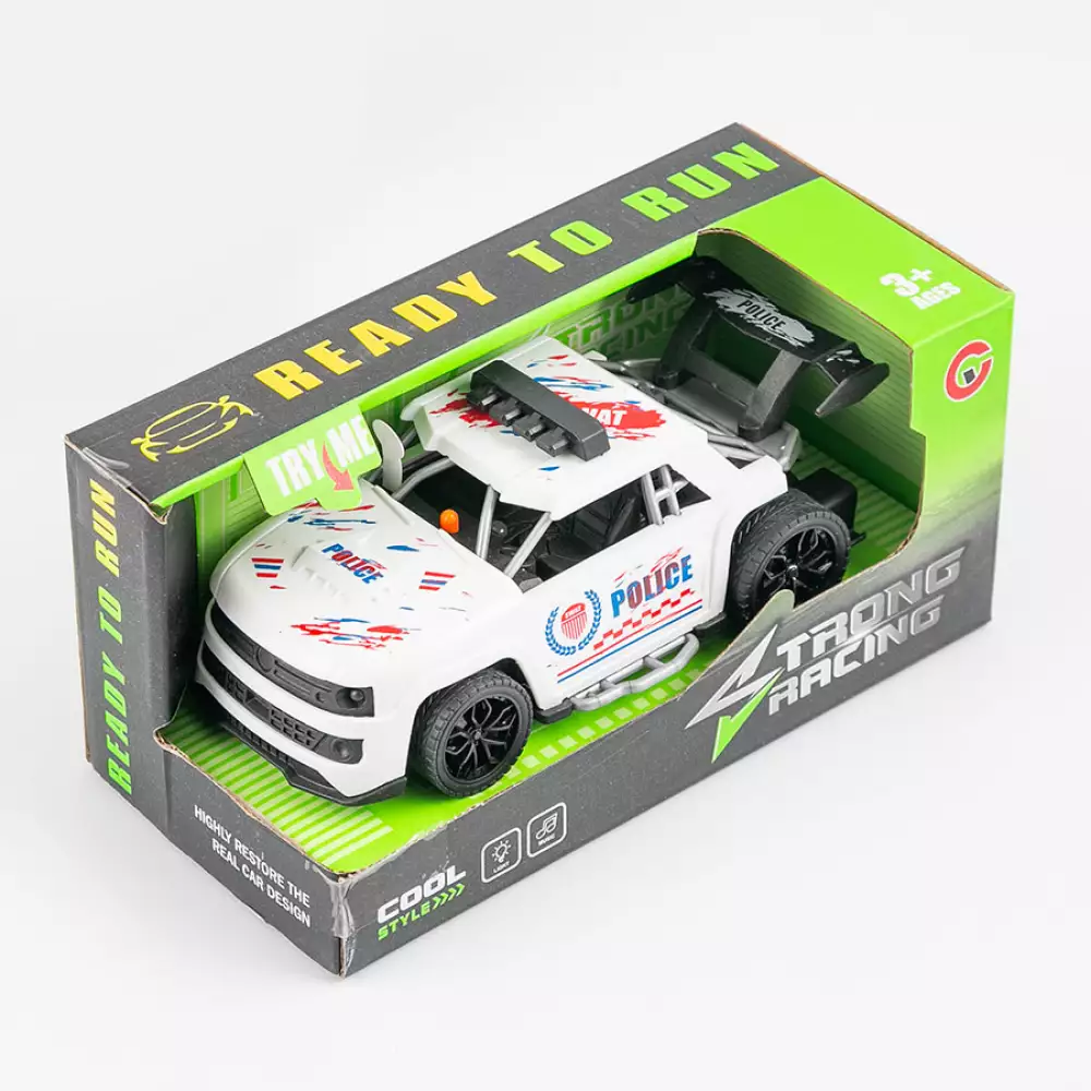 Carro Friccion Maypa Con Luz Y Sonido 19X9Cm Rojo Blanco Plastico