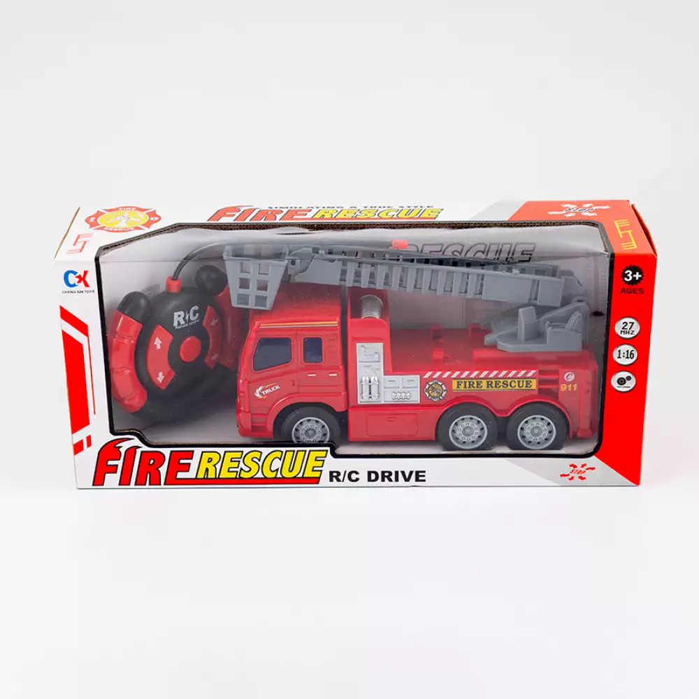Carro Maypa Bomberos Rc 39X11Cm Rojo Plastico