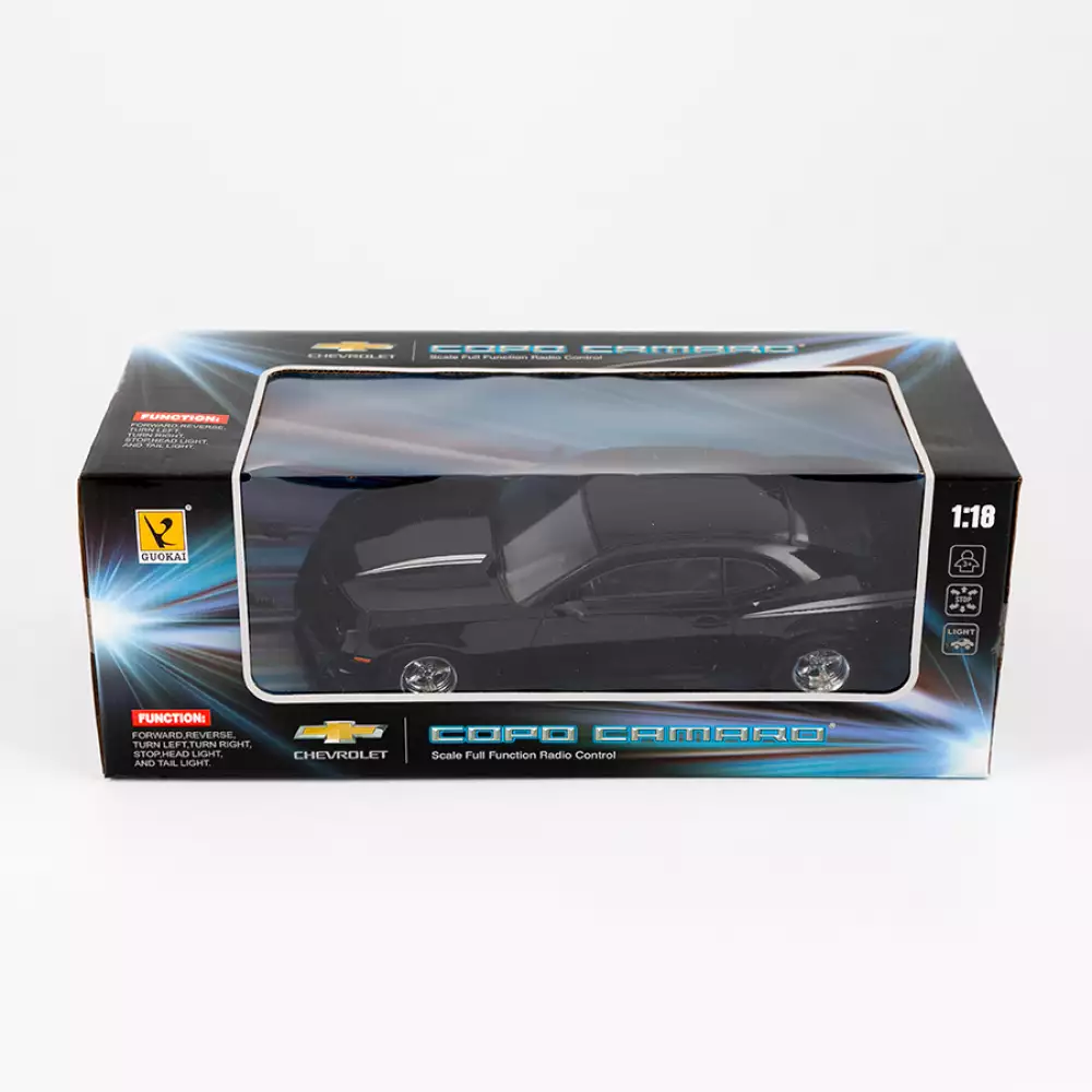 Carro Maypa Camaro Rc  35X16Cm Negro Plastico